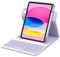 Bettdow für iPad A16 11. Generation 2025/10.Generation 2022 Tastatur Hülle, Hoch-/Querformat Verwenden, QWERTZ Layout Abnehmbarer Tastatur mit Hülle für iPad 10.Gen 10,9/ 11.Gen 11, Lila