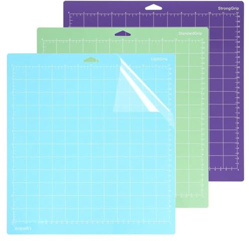 Fobufue Paquete de 3 Tapetes de Corte, Tapetes para Máquinas de Rotulación, Tapetes de Corte Giratorios y Autocurativos para Coser de 12 X 12 Pulgadas