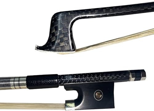 yinfeel small szie weave carbon fiber violin bow white horse hair 3/4,1/2,1/4,1/8 for childern (3/4)