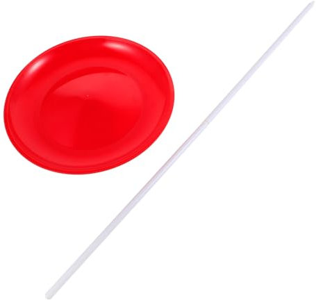 Kisangel Jonglierscheiben-Requisiten künstler Trainingsdrehteller Requisiten für Zirkusfähigkeiten weiche Spinnplatte Zirkusdrehteller Sich drehende Platten Teller jonglieren Plastik rot