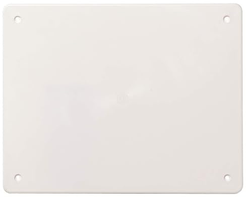 Couvercle rectangulaire 196x152 mm, 19x15 cm, blanc RAL9001, pièce de rechange pour boîte de dérivation, boîtier mural pour installation électrique, vis en acier incluses, en plastique à haute