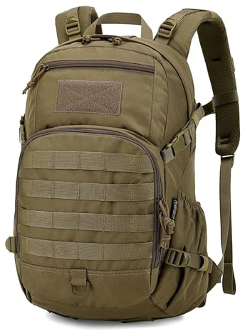 Mardingtop 25L Militär Rucksäcke für Taktischer Fahrrad Wandern Spazieren Klettern Bergsteigen Radfahren Rucksack (Wolfbraun)