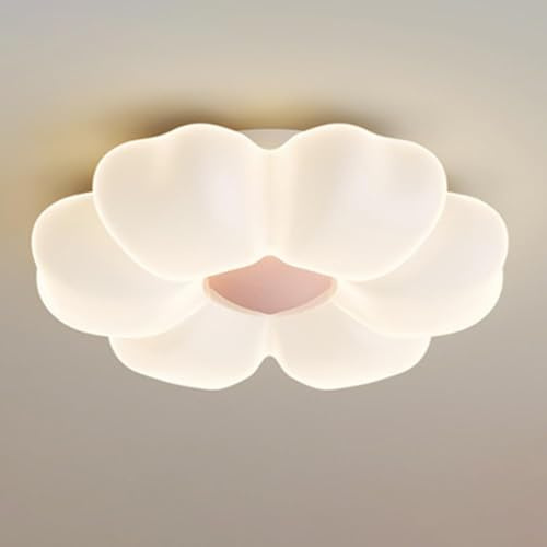 AoLa LED taklampa i form av ett blomblad Barnrumslampa Kreativ 3 färger 3000K/4500K/6000K Modern taklampa Flickor Pojkar Babyrum Dekorationslampa för dagis Sovrum Inomhusbelysning,Pink