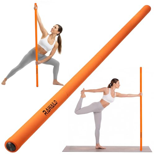 RAWAILD Yoga Stick, Upgrade 5ft Sturdy Steel Mobility Stick, Adjustable Exercise Equipment for Stretching, Flexibility & Balance, Physical Therapy & Posture Correction, Shoulder & Back Relaxation