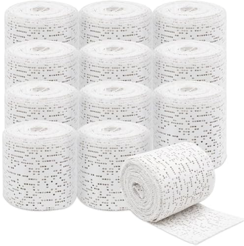 Akfldms Plaster Bandages for Crafts 5 X 270 Cm- Set of 12 Rolls Baby Belly Bandages Included