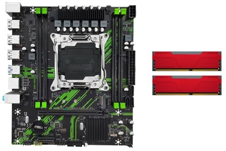 Akfldms X99 PR9 Motherboard Combo LGA 2011-3 Set Kit M.2/NVME M.2 with 2pcs DDR4 2133 16GB RAM Memory InterfaceSATA 3.0