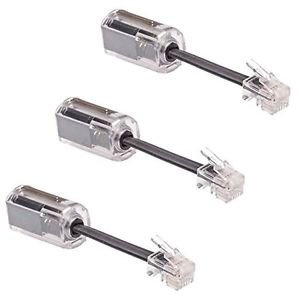 DragonTrading® Lot de 3 démêleurs de câble téléphonique rotatifs - Noir