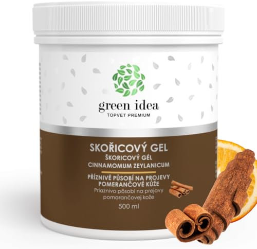 Green idea - Thermoaktive Cellulite Creme Gel XXL mit Zimtöl- Anti-Cellulite Massage Wirkgel - Powerformel gegen Cellulite – Body Wrapping - Cellulite Massage Zimtduft (500 ML)