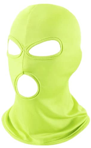 WYSUMMER Sturmhaube für Damen und Herren, dünnes Lycra, DREI Löcher, Vollgesichtsmaske für Motorrad, Fahrrad, Jagd, Radfahren, Mütze, Ski (Grün)