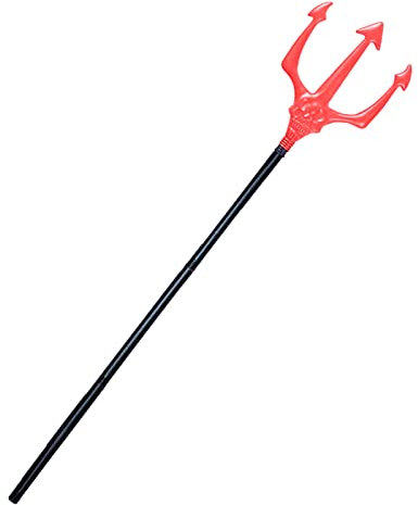 Reheyre Halloween Cosplay Weapon Prop Costume Accessories Large Halloween Demon Scythe Sickle Axe Fork Prop for Costumes and Cosplay E One Size
