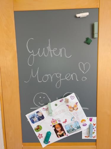 Tafelfolien-Shop Magnetfolie | Tafelfolie Kinder | PVC-Frei | Haftgrund für Magnete | Magnettafel | selbstklebend | beschreibbar, abwischbar, magnetisch, zuschneidbar (grau, DIN A4 (21x29,7cm))