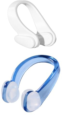 WEIBAIERGAOMAI 2 Pcs Swimming Nose Clips Swimming Protector Silicone Nose Clips for Swimming Adjustable Swimming Nose Clip Set for Adults and Kids