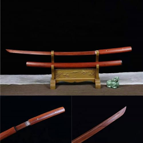 (101cm) Puñado Espada Madera Hecha a Mano,Espada Guerrero Bokken con Vaina,Espada Samurai niños Espada Ninja para niños,Hoja Madera Espada Katana samurái Japonesa,Espada niños Madera - Espada Juguete