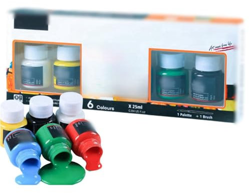 6 Colors Glass Painting,Glass Paints for Glass Painting,Single Craft Kit,Stained Glass Paint,Fabric Paint,Transparent Glass Paint,Glass Painting Kit,Paint for Glass,Glass Painting Kits for Adults