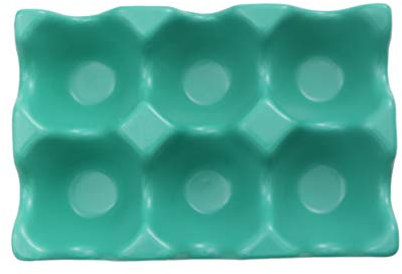 KOMBIUDA 6cuadrículas Soporte Para Huevos De Cerámica Antideslizante Con Compartimentos Caja De Almacenamiento Para Nevera Diseño Moderno y Seguro Para Organizar Huevos Cocina