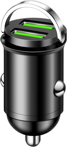 Caricatore USB per Auto, 200W Caricabatteria Auto Mini, Adattatore Accendisigari USB, Doppia Quick Charge 3.0 Accendisigari, 2 Porte, per phone Tablet iOS Android, Galaxy, Xiaomi