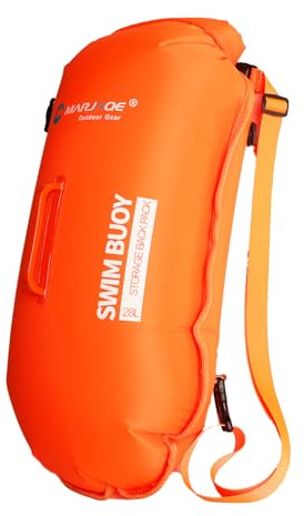 Sac étanche pour bouées de natation – Flotteur de natation léger et imperméable, bouée de sécurité en eau libre | Design sac à dos haute visibilité, équipement d'entraînement en plein air pour adultes