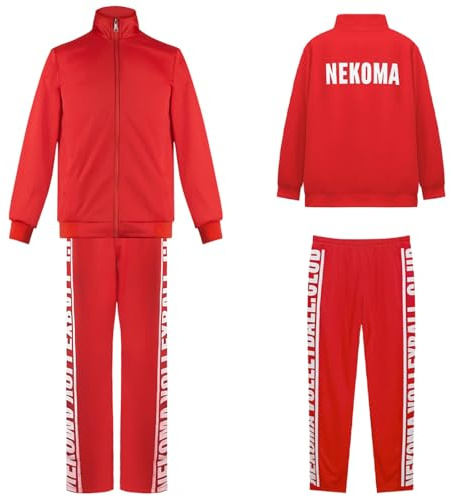 AYIMEIS Haikyuu Cosplay Costume Nekoma High School Maillot Set Veste et Pantalon Déguisement de Tetsurou Kuroo/Kozume Kenma Uniforme Scolaire Sportwear Noël Halloween Carnaval Fête Costume