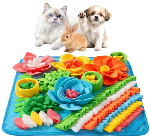 Mzbnfa Snuffle Mat for Dogs - Dog Snuffle Mat, Dog toys Interactive Puzzle Toy for Mental Stimulation, Anxiety Relief & Slow Feeding, Fun Enrichment for Large/Medium/Small Puppy & Cats