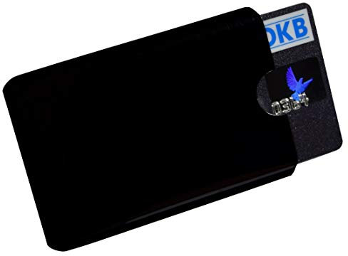 3X RFID Schutzhülle NFC Blocker Soft EC Kartenhülle Kreditkarte Ausweis Schutz vor Datenklau (Schwarz)