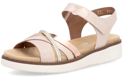 Remonte Damen Riemchensandalen D2058, Frauen Sandalen,lose Einlage,halteriemen,Sommerschuhe,Freizeitschuhe,offene Schuhe,Strandschuhe,rosa (31),39 EU