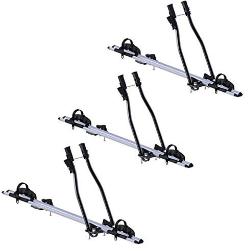 VDP 3X Porte-vélo Sagittar + barres de toit Tiger en acier XL compatible avec Jaguar XF Sportbrake à partir de 2012