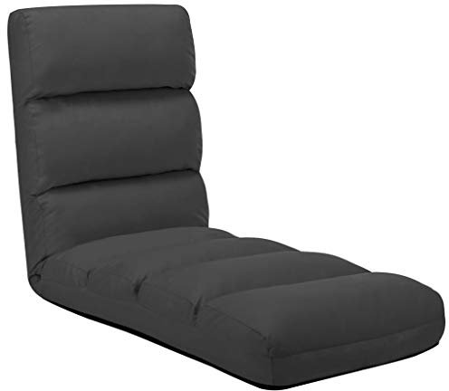 Gepolsterter Bodenstuhl faltbar, Komfortables Sitzkissen mit Rückenlehne für Zuhause und Büro, Bodensitzkissen mit Verstellbarer Lehne für Meditation oder Gaming