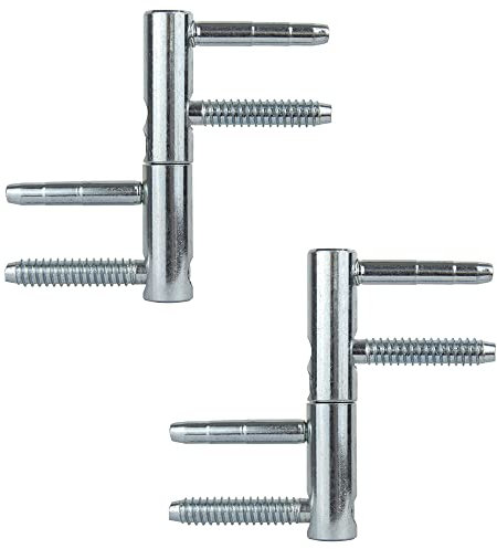 Türbänder Innentür zweiteilig APECS 3-DIM verstellbar Einbohrband 2-teilig Band Gr. ø14 mm Tür-Scharnier für gefälzte schwere Holztüren & Zimmertüren aus Stahl verzinkt 2-er Set Modell 3D-909 (D14x80)