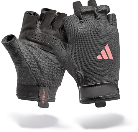 Adidas Guantes de Entrenamiento Esenciales: tecnología Aeroready Que Absorbe la Humedad Junto con una Palma Extremadamente cómoda y Duradera de Ante sintético