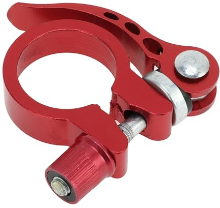 Motoforti universell cykel cykel säte stolpe klämma sadelstolpe krage, 28,6 mm, snabbfrigöring, aluminiumlegering, röd
