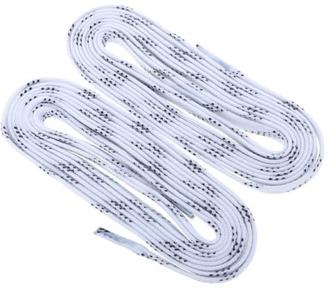 VICASKY Hockey Shoes Ice Skate Laces Shoe Waxed Professional Shoelaces Anti- Freezing Fracture for Sports Skiing White Wax 96 Inch Anti-Freezing Polyester Cotton Blend Decoration(White, 96 Inch)