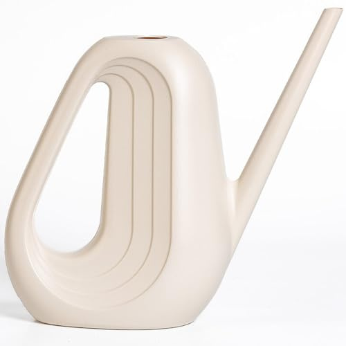 Annaffiatoio Piccolo per Piante Gradient 1,4 L - Innaffiatoio Becco Lungo in Plastica - per Interni, Colori Avorio