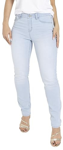 westAce Women’s Jeggings High Waist Stretchy Pull On Skinny Denim Leggings Ladies Slim Fit Trousers with Pockets Cotton Casual Smart Jeans Pants Jeggings for Women Sizes 8 to 20 (Light Blue, 16)