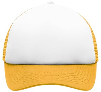noTrash2003 Trucker Mesh Baseball Cap Truckerhat Unisex Einheitsgrösse und Kindermodelle Basecap Baseball-Hat 30 Farben Einfarbig Zweifarbig Polyester Baumwolle (Weiß-Gelb) - Kids