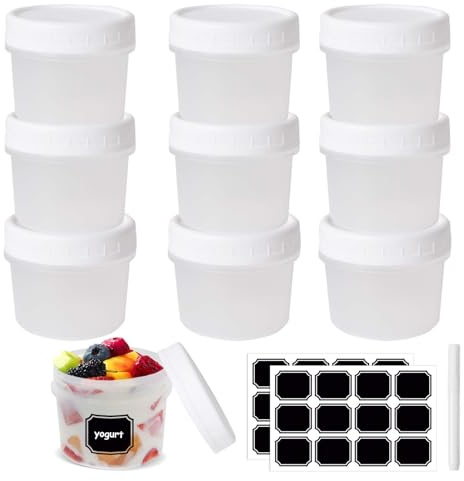 Juego de 20 Recipientes Herméticos para Almacenar Alimentos, Redondos Pequeños Reutilizables 160ml, Botes Herméticos Cocina con Tapa, Libre de BPA, para Microondas, Lavavajillas y Congelador