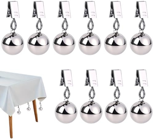 10 Pinces à Nappe résistantes Pinces Couverture Table avec Clip antirouille | poids de nappe pour Tables d'extérieur, fêtes en terrasse, camping, rideaux et drapeaux jardin