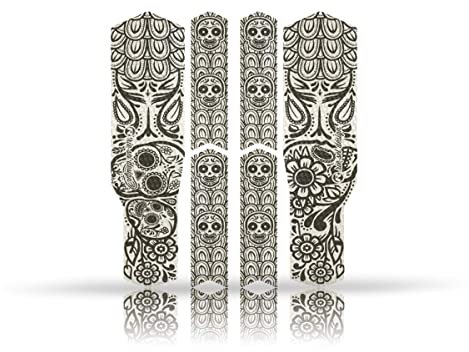 Riesel Design - „Chain:Tape 3000“ Fahrrad Kettenschutz - Stylische Fahrrad Schutzfolie 6 Selbstklebende Shapes/MTB Kettenschutz für den gesamten Hinterbau - Los Muertos