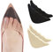 Androxeda 2 Paar Schuhfüller Schuhpads Zehen Einlegesohlen Vorfuß/Zehen Einlegesohlen Schmerzlinderung Polster für zu große Schuhe (Schwarz & Fleischfarbig)