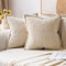 MIULEE 2er Set Kordsamt Kissenbezüge Samtkissen Weich Dekokissen Dekorativ Kissenbezug Modern Kissenhülle Sofakissen Zierkissen Couchkissen für Wohnzimmer Schlafzimmer Creme 50x50 cm