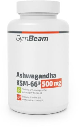 GymBeam Ashwagandha KSM-66, Capsule di Ashwagandha di Alta Qualità, Estratto Vegetale di Ginseng Indiano, Adattogeno per Resilienza e Salute Mentale, Ashwagandha KSM 66, Nootropo Naturale