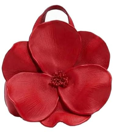 BBTISG Bolso de Mano Floral para Mujer, Bolso de Mano Creativo para Mujer Bolso de Mano Floral para Fiesta, Boda, Novia (Rojo)