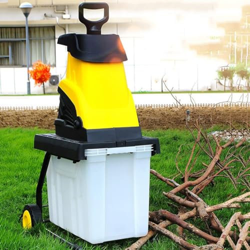2400W Electric Mulcher for Garden - Wood Chipper Shredder with 1.4-in Cutting Diameter, Overload Protection, 30M Power Line - Ideal for Lawn Use
