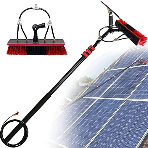 Poteau de Nettoyage de vitres extérieur, Poteau alimenté en Eau/Tuyau, Nettoyeur de raclette de fenêtre Professionnel, raclette de Douche avec Poteau d'extension, équipement de Lavage de vit