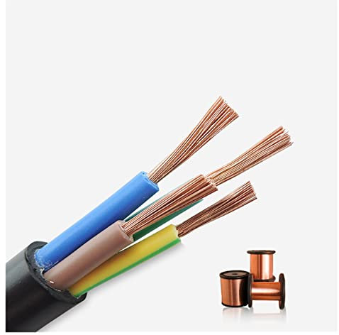 Yige Store Copper Wire 20AWG Control Cable 26/24/22AWG RVV 2/3/4/5/6/10/8/12/14 Cores Conductor Electric Cable Black Soft Sheathed Wire(0.5MM 20AWG,10 cores 1M Price)