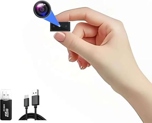 Mini-Surveillance-Kamera im kleinen Format - Innen- und Außenüberwachungskamera - High Definition (HD) 1080p - ohne WLAN - kompatibel mit 512 GB - Bewegungserkennung - Nachtsicht - Gravitationssensor