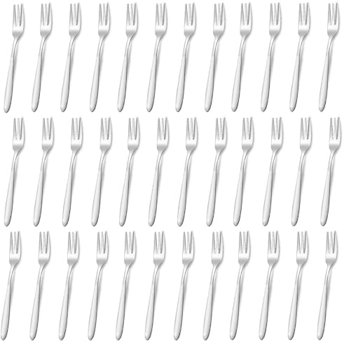 36 Pezzi Forchette Acciaio Inox, Set Forchette (13.5cm / 5,31 Pollici), Forchettine da Dolce, Forchette da Tavola, Forchetta per Torta, Lavabili in Lavastoviglie, per Casa, Hotel o Ristorante