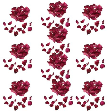 Toyvian 10 Förpackningar Biologiskt Nedbrytbara Torkade Rosblad Confetti för Bröllop Elegant Bordsspridning av Naturliga Torkade Blomblad för Bröllopsfest Tvål Ljusmakning Per Paket