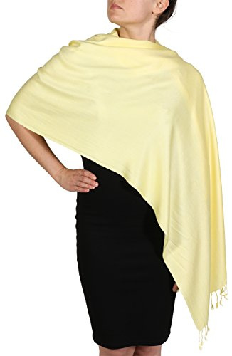 Pashmina Shawls and Wraps for Women - Ideal for Summer Weddings and Special Events - Yellow