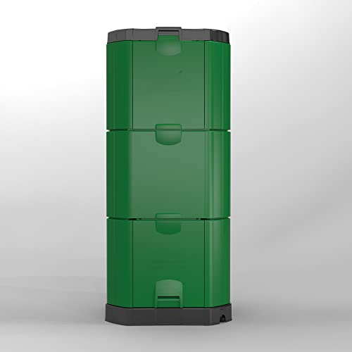 600L Aerobin Hot Compost Bin – Converts Organic Waste to Compost in 3 Months – Home Composter Perfect for Kitchen Scraps & Garden Waste
