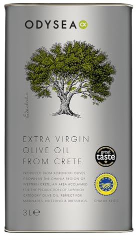 Odysea Greek Extra Virgin Olive Oil PGI Chania, 3 l (Pack of 1)